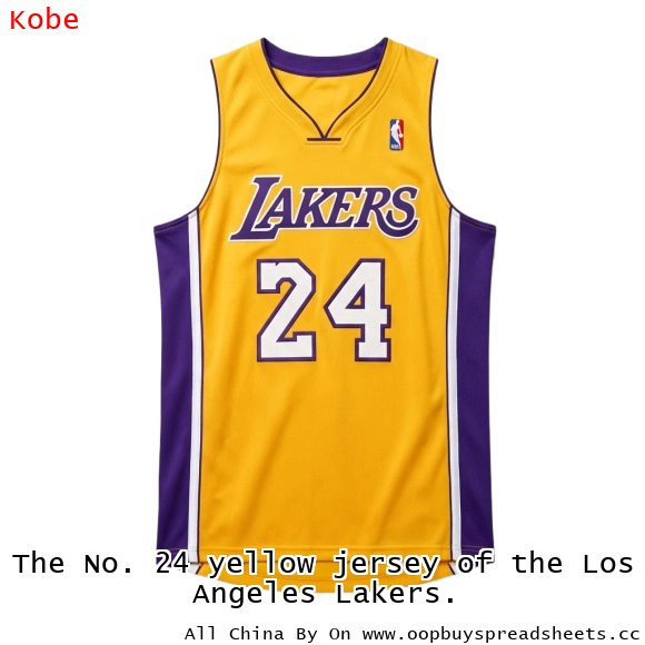 The No. 24 yellow jersey of the Los Angeles Lakers.