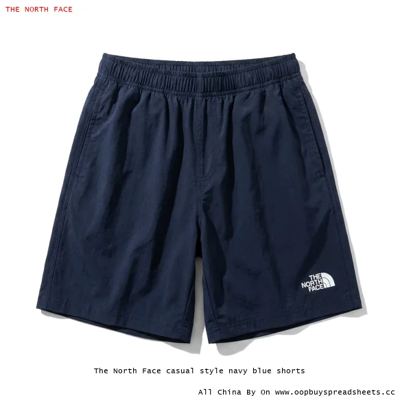 The North Face casual style navy blue shorts