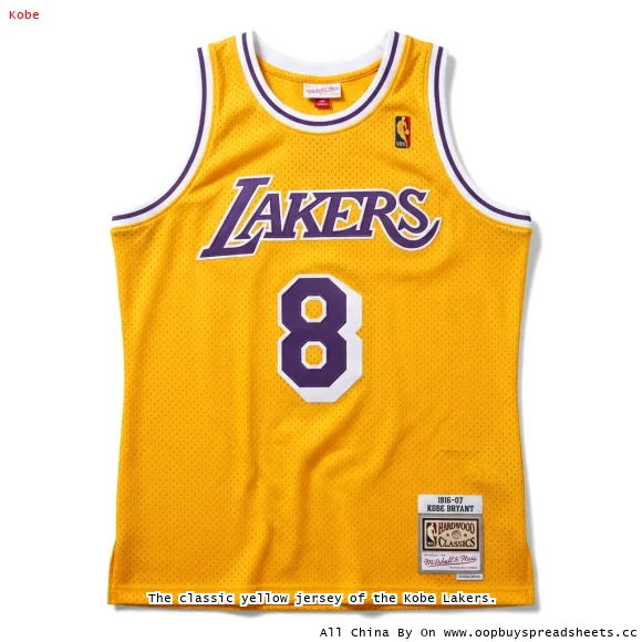 The classic yellow jersey of the Kobe Lakers.