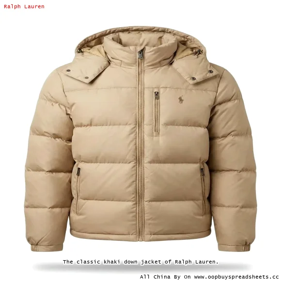 The classic khaki down jacket of Ralph Lauren.