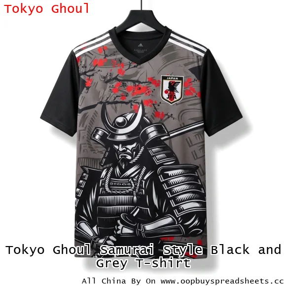 Tokyo Ghoul Samurai Style Black and Grey T-shirt