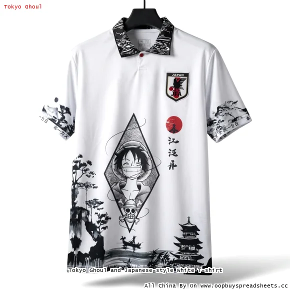 Tokyo Ghoul and Japanese-style white T-shirt