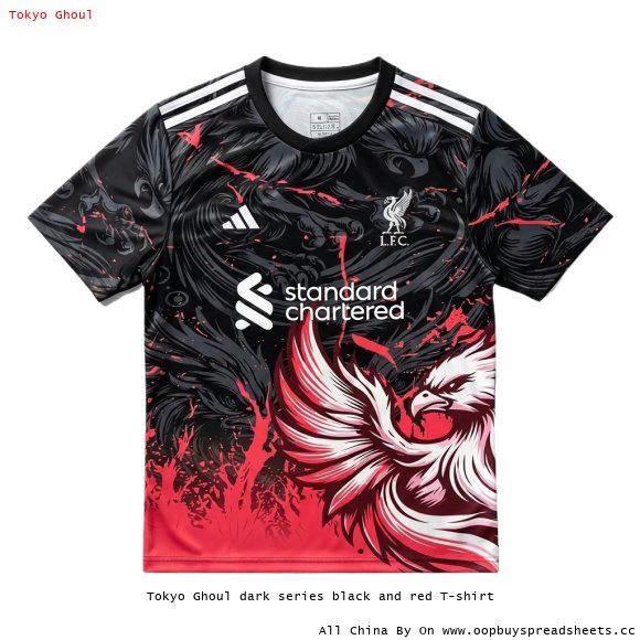 Tokyo Ghoul dark series black and red T-shirt