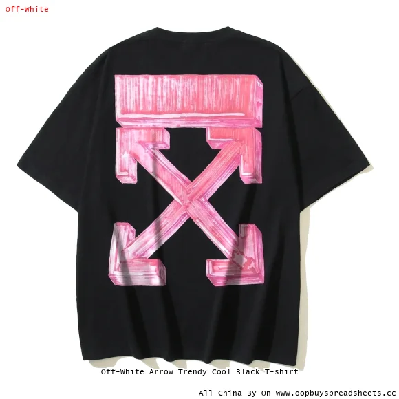 Off-White Arrow Trendy Cool Black T-shirt