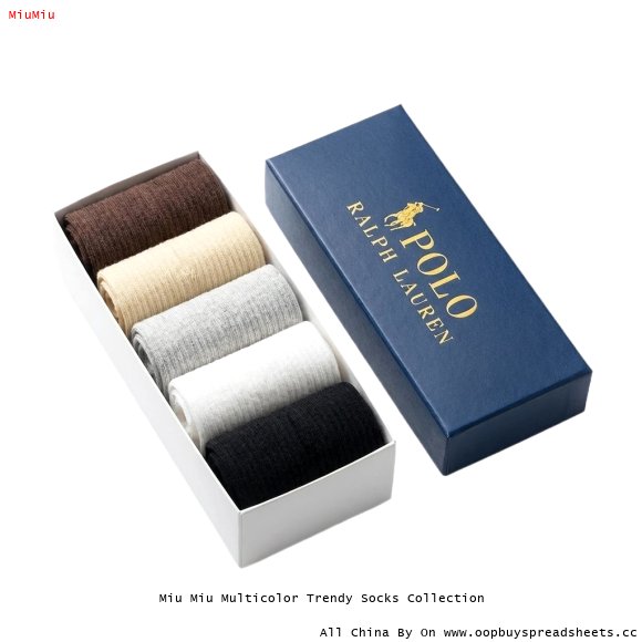 Miu Miu Multicolor Trendy Socks Collection