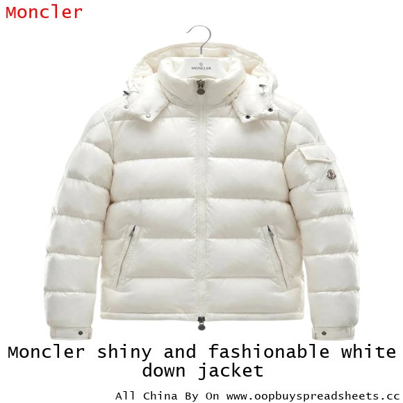 Moncler shiny and fashionable white down jacket