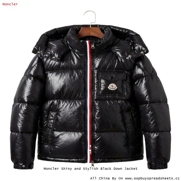 Moncler Shiny and Stylish Black Down Jacket