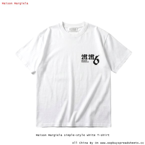 Maison Margiela simple-style white T-shirt