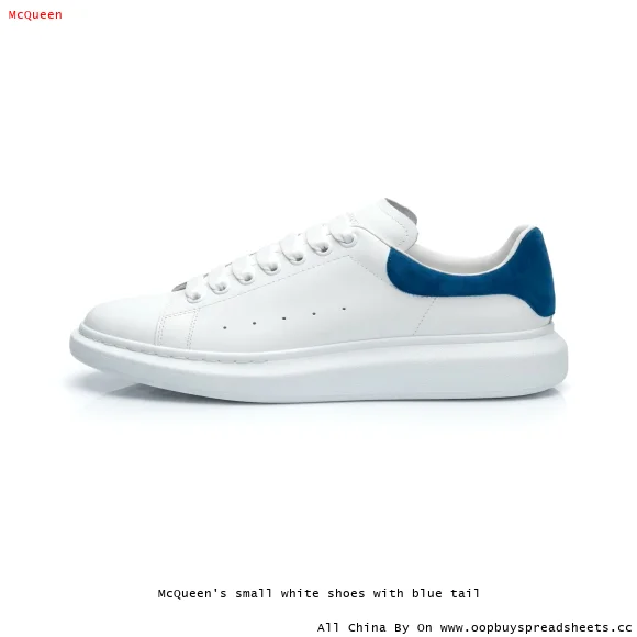 McQueen's small white shoes with blue tail