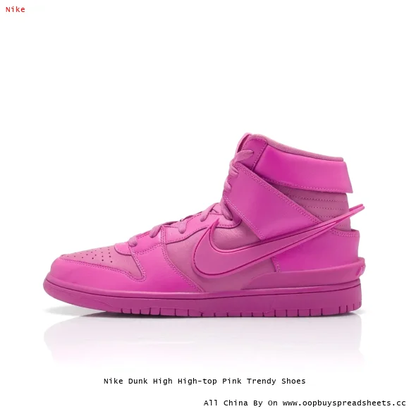 Nike Dunk High High-top Pink Trendy Shoes