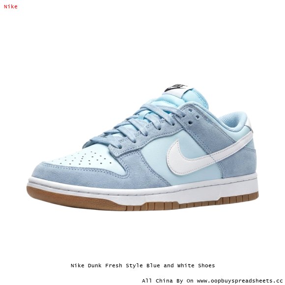 Nike Dunk Fresh Style Blue and White Shoes