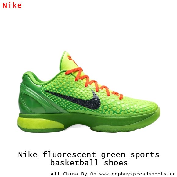 Nike fluorescent green sports basketball shoes