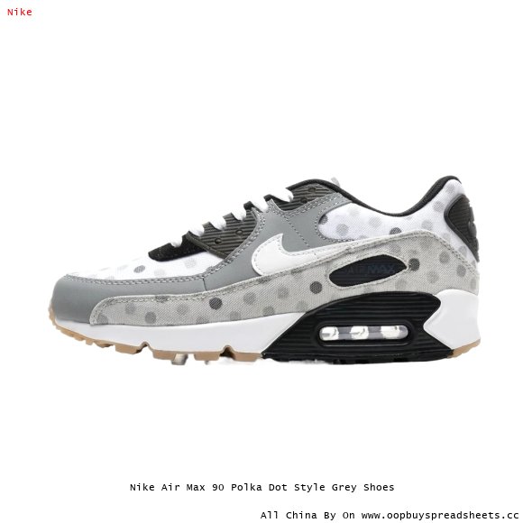 Nike Air Max 90 Polka Dot Style Grey Shoes
