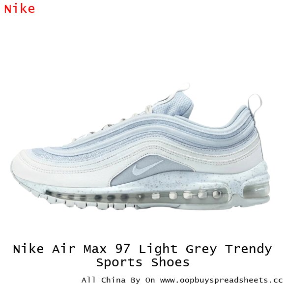 Nike Air Max 97 Light Grey Trendy Sports Shoes
