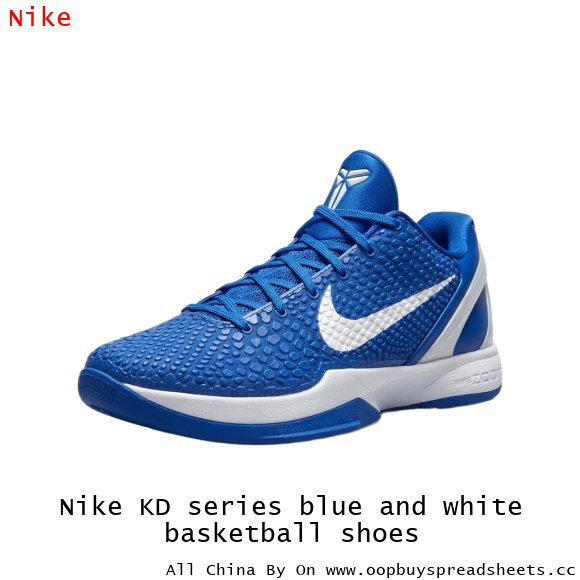 Nike KD series blue and white basketball shoes