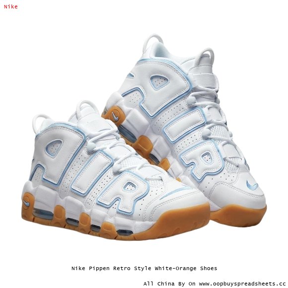 Nike Pippen Retro Style White-Orange Shoes