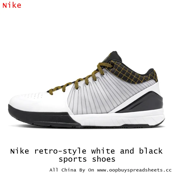 Nike retro-style white and black sports shoes