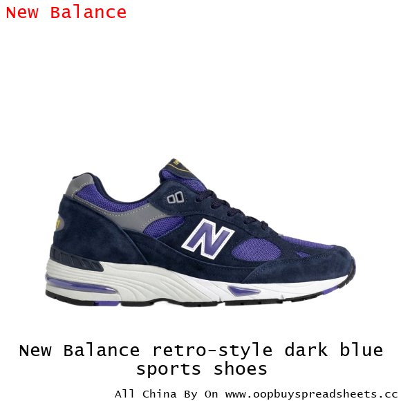 New Balance retro-style dark blue sports shoes