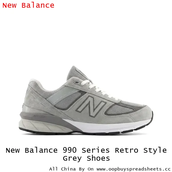 New Balance 990 Series Retro Style Grey Shoes