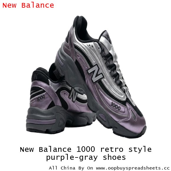 New Balance 1000 retro style purple-gray shoes