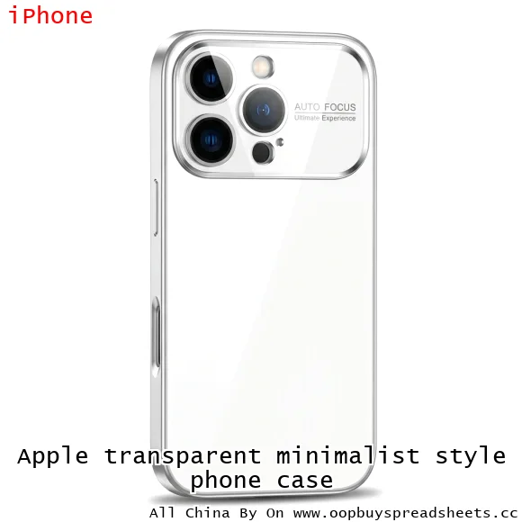 Apple transparent minimalist style phone case