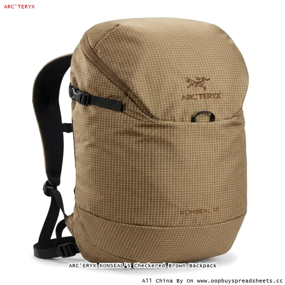 ARC'ERYX KONSEAL'S Checkered Brown Backpack