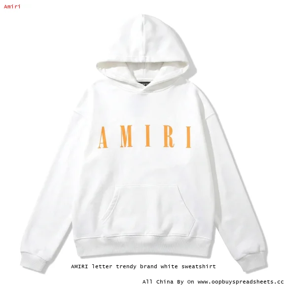 AMIRI letter trendy brand white sweatshirt