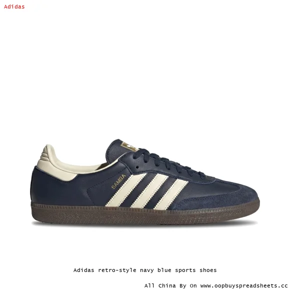 Adidas retro-style navy blue sports shoes