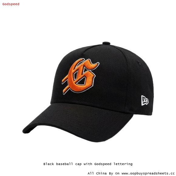 Black baseball cap with Godspeed lettering