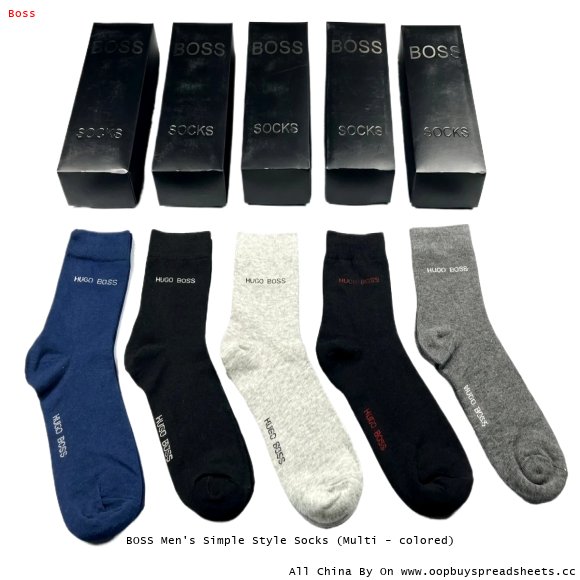 BOSS Men's Simple Style Socks (Multi - colored)