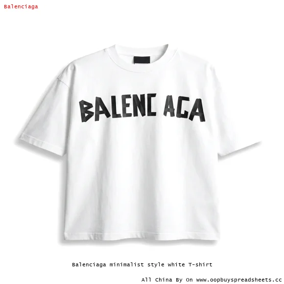 Balenciaga minimalist style white T-shirt
