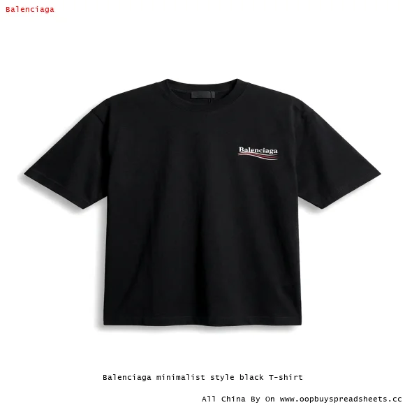Balenciaga minimalist style black T-shirt