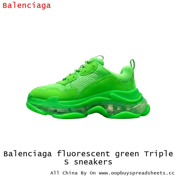 Balenciaga fluorescent green Triple S sneakers