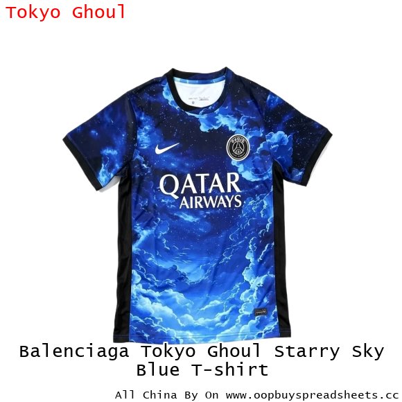 Balenciaga Tokyo Ghoul Starry Sky Blue T-shirt