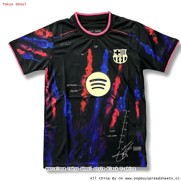 Barcelona Tokyo Ghoul style black T-shirt