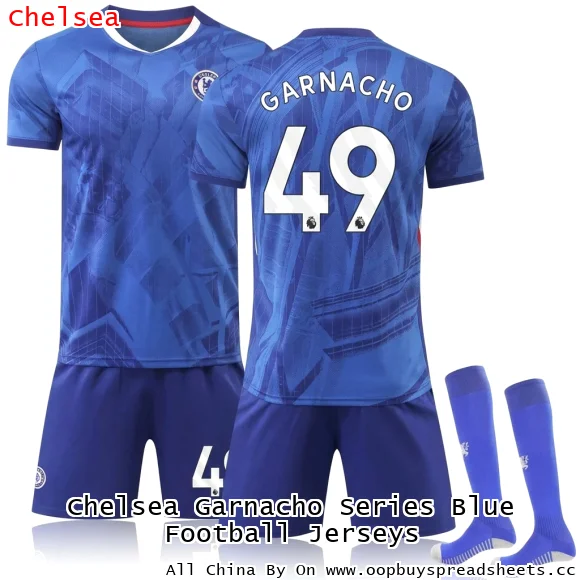 Chelsea Garnacho Series Blue Football Jerseys
