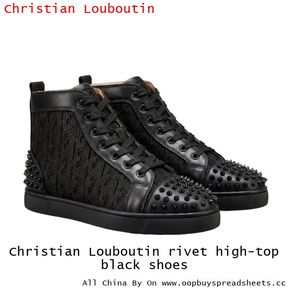 Christian Louboutin rivet high-top black shoes