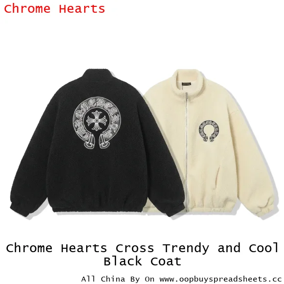 Chrome Hearts Cross Trendy and Cool Black Coat