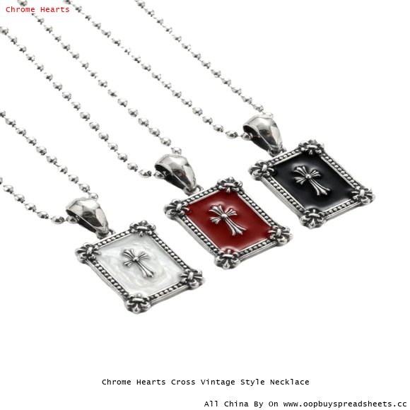 Chrome Hearts Cross Vintage Style Necklace