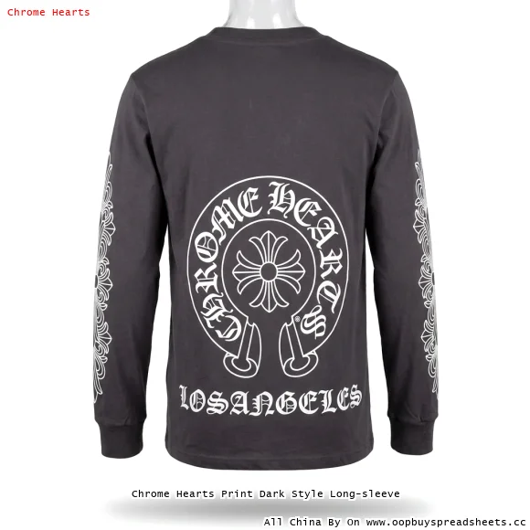 Chrome Hearts Print Dark Style Long-sleeve