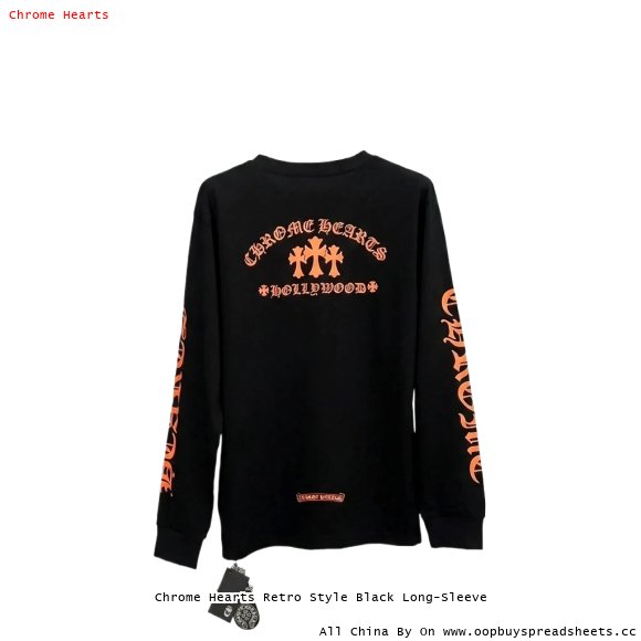 Chrome Hearts Retro Style Black Long-Sleeve