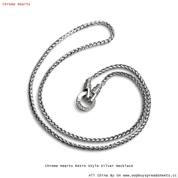 Chrome Hearts Retro Style Silver Necklace