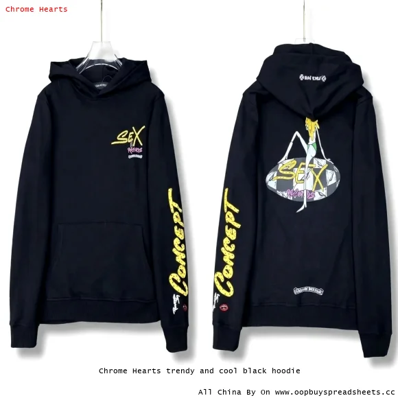 Chrome Hearts trendy and cool black hoodie