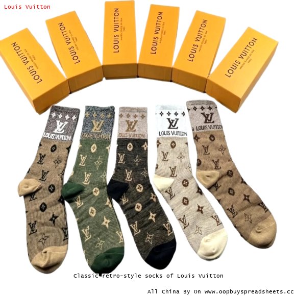 Classic retro-style socks of Louis Vuitton