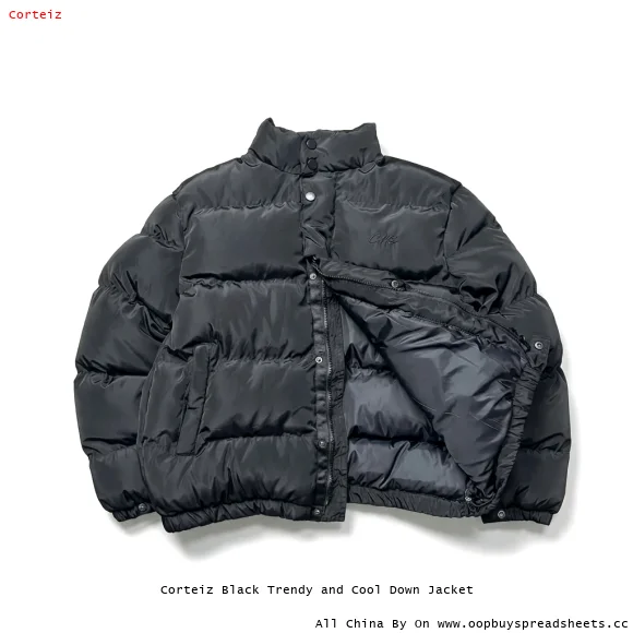 Corteiz Black Trendy and Cool Down Jacket