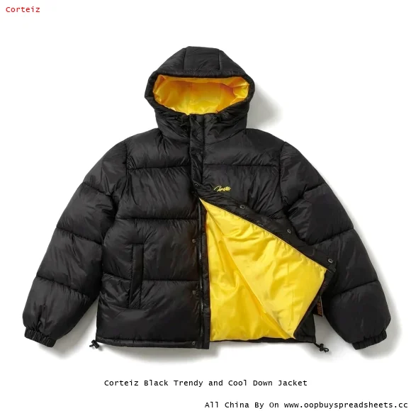 Corteiz Black Trendy and Cool Down Jacket