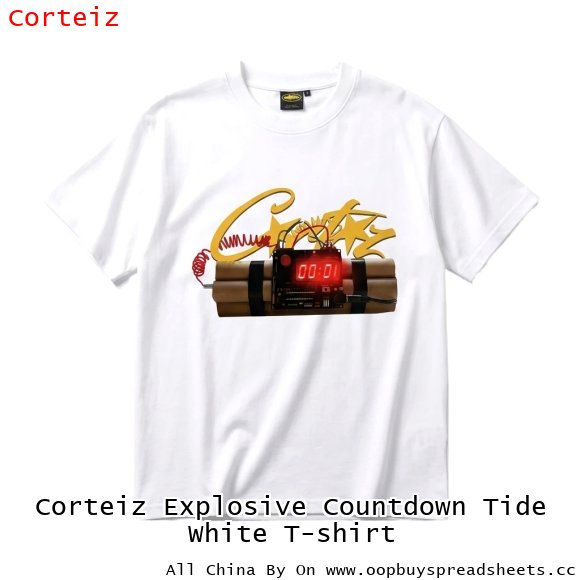 Corteiz Explosive Countdown Tide White T-shirt