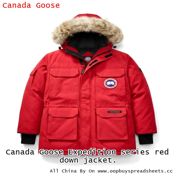 Canada Goose Expedition series red down jacket.