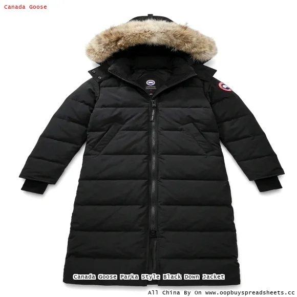 Canada Goose Parka Style Black Down Jacket