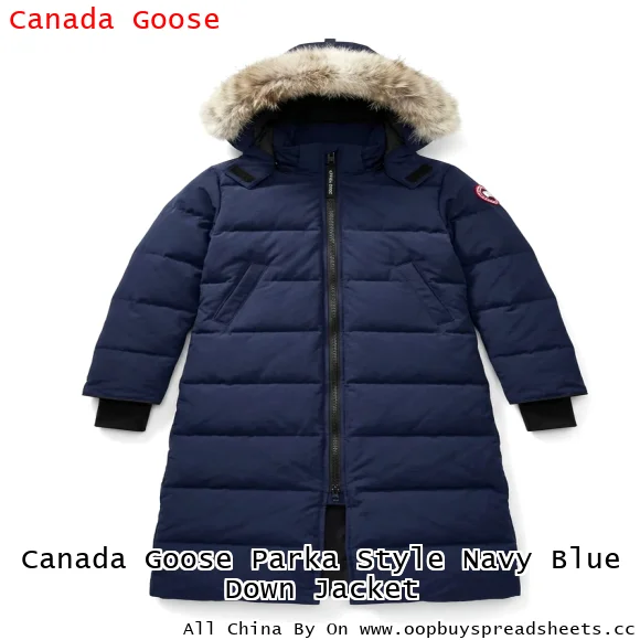 Canada Goose Parka Style Navy Blue Down Jacket